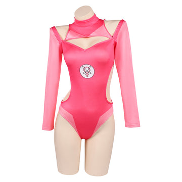 Invincible Atom Eve Women Pink One-piece Swimsuit Carnival Halloween Cosplay Costume